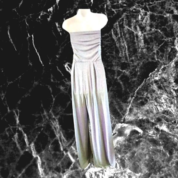 JUMPSUIT by FASHION NOVA Knit RUSHED TOP Side Pockets Tall SZ LG New - Picture 1 of 5